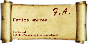 Farics Andrea névjegykártya